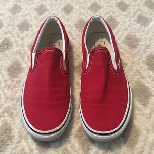Classic Red Van Slip-Ons